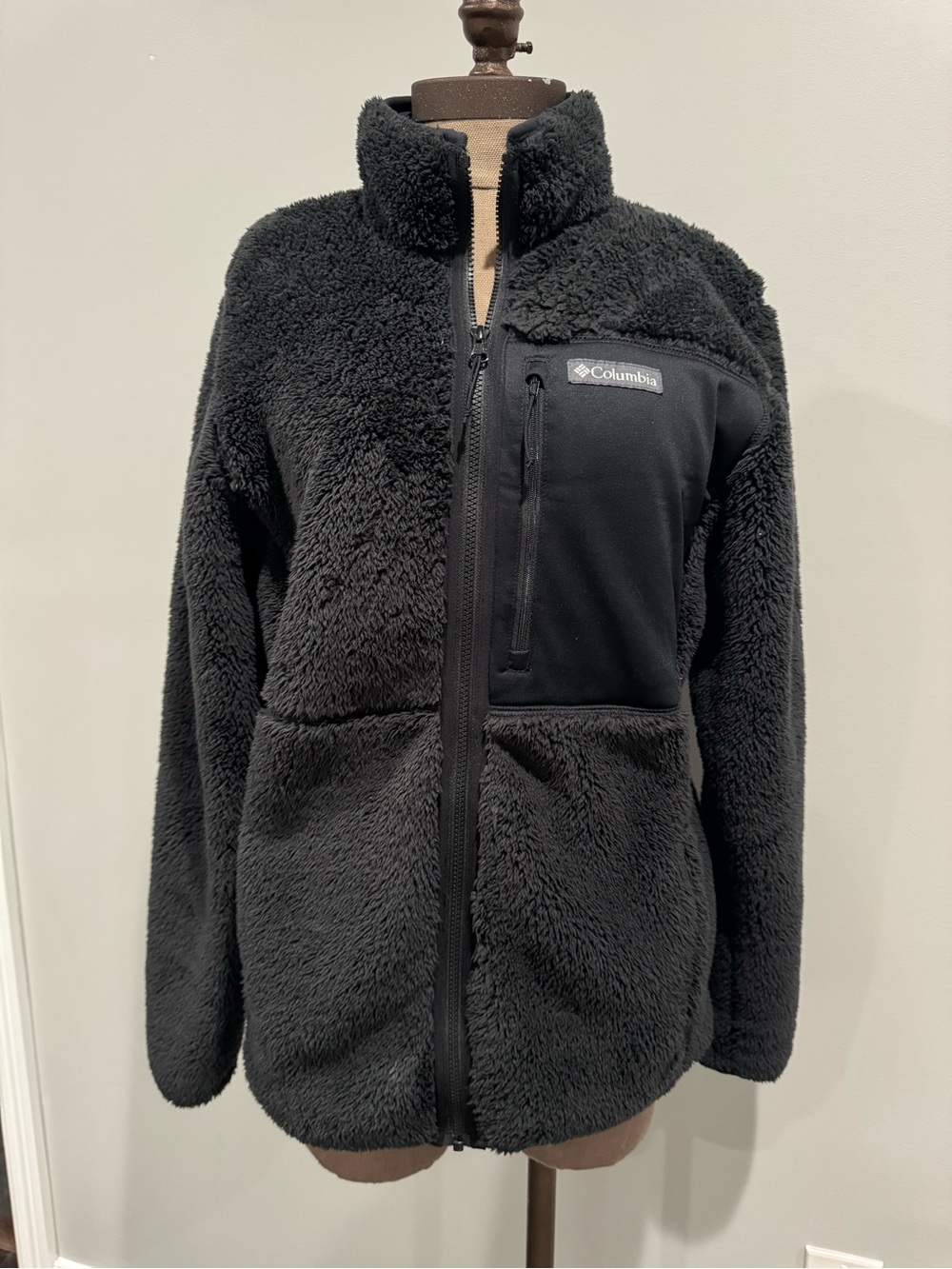 Columbia Full Zip Fleece Black Jacket size M